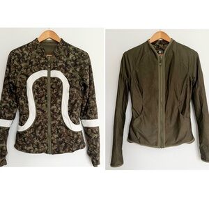 Rare Lululemon Find Your Bliss Reversible Jacket Olive Size 6